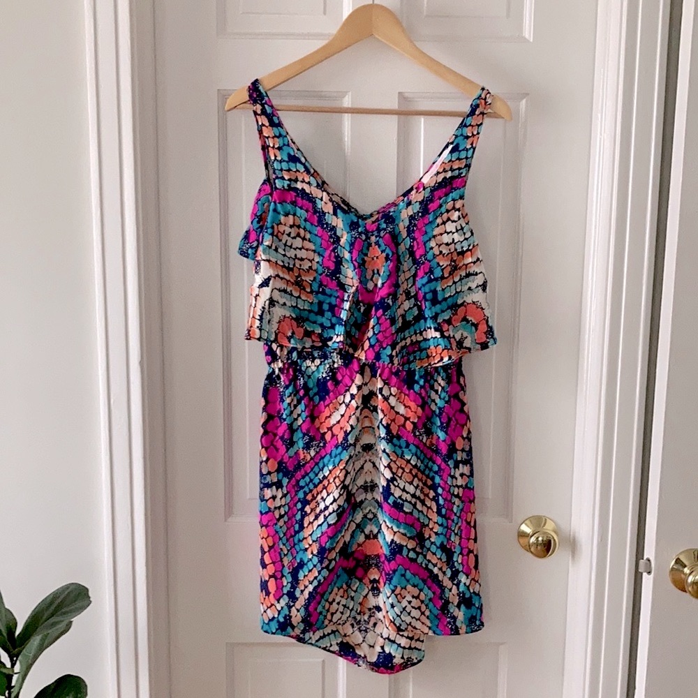 Alice & Trixie Resort Wear Colorful Mini Dress with Open Back